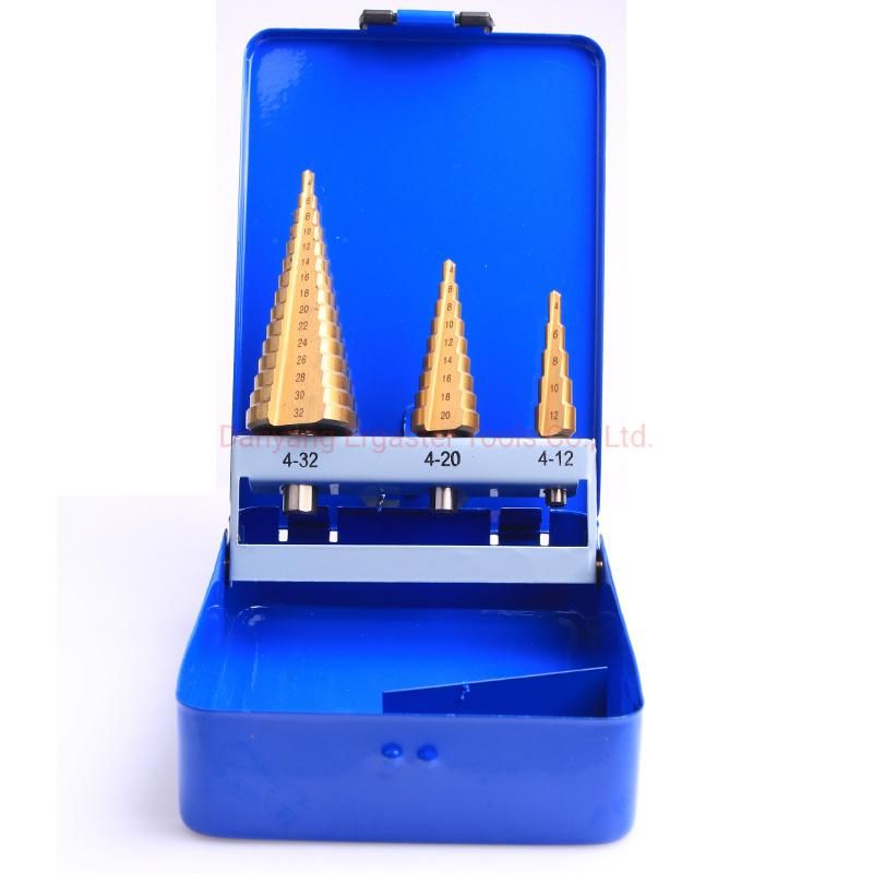 Titanium Coated High Speed Steel Step Bit Set