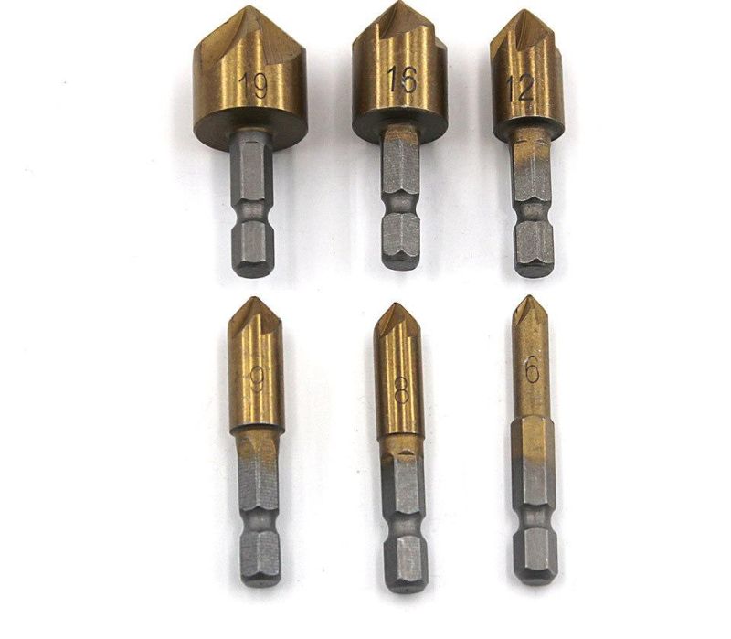 Z-Lion HSS Countersink Deburring Stainless Steel Drill Bit for Wood/Plastic Hole Saw Drilling