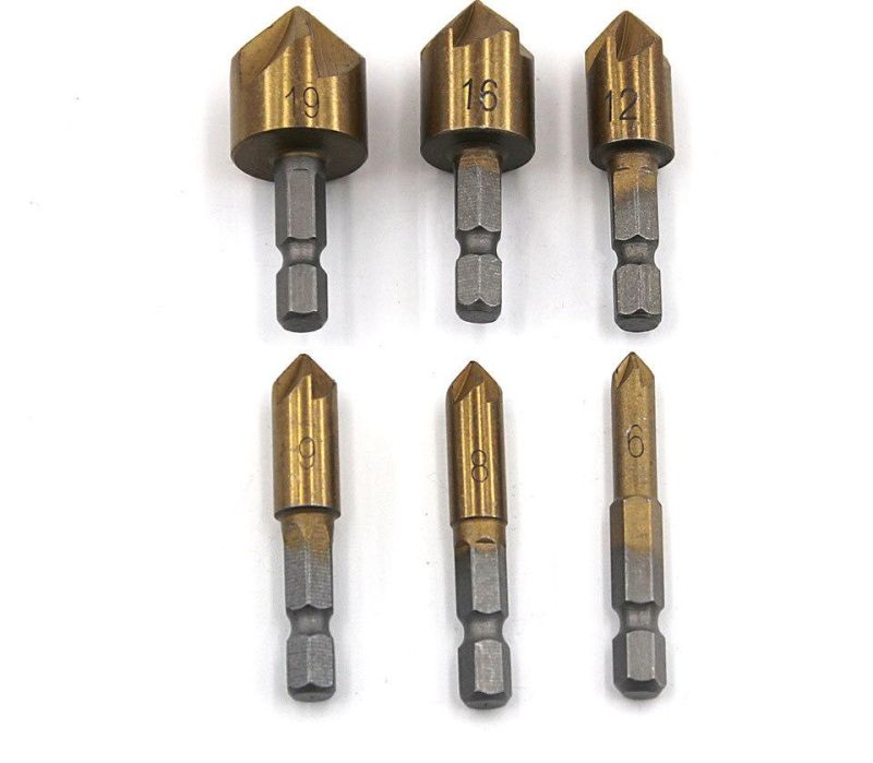 Z-Lion HSS Countersink Deburring Stainless Steel Drill Bit for Wood/Plastic Hole Saw Drilling