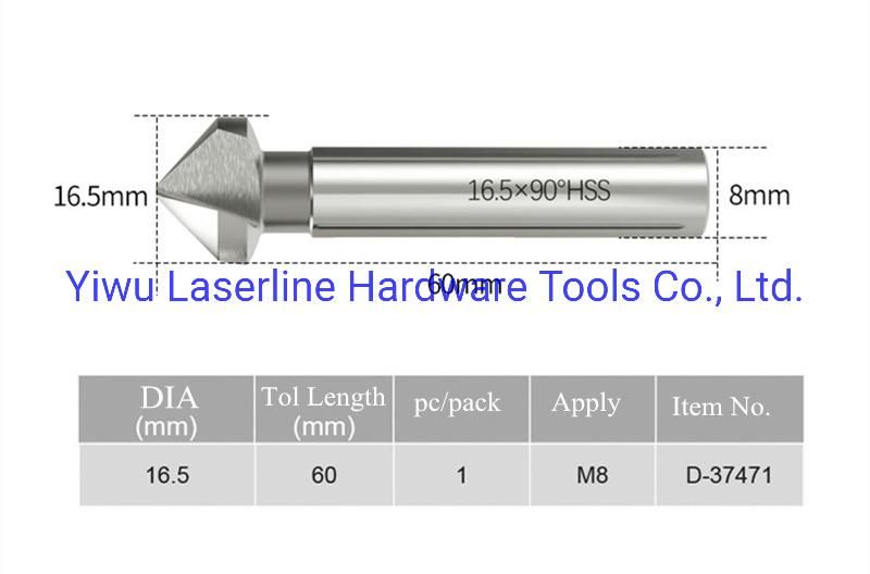Original Makita HSS Cobalt Round Shank 3 Flutes Countersink Drill Bit for Metal Cu Ni Zn Hole Chamfering