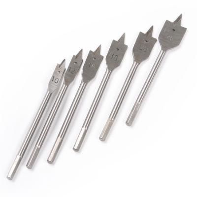 High Performance 6-Piece Wood Universal Quick Drilling Flat Boring Spade Bit Set/ Carrying Case