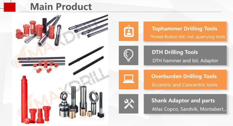 Maxdrill 11° Taper Drill Rod 800mm for Quarrying