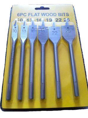 6PCS Blister Card Wood Flat Drill Bits Set (SED-FD6)