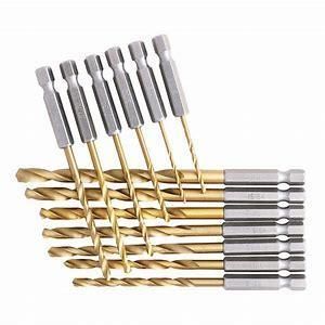 Hex Shank HSS Twist Drill Bit Titanium Coated