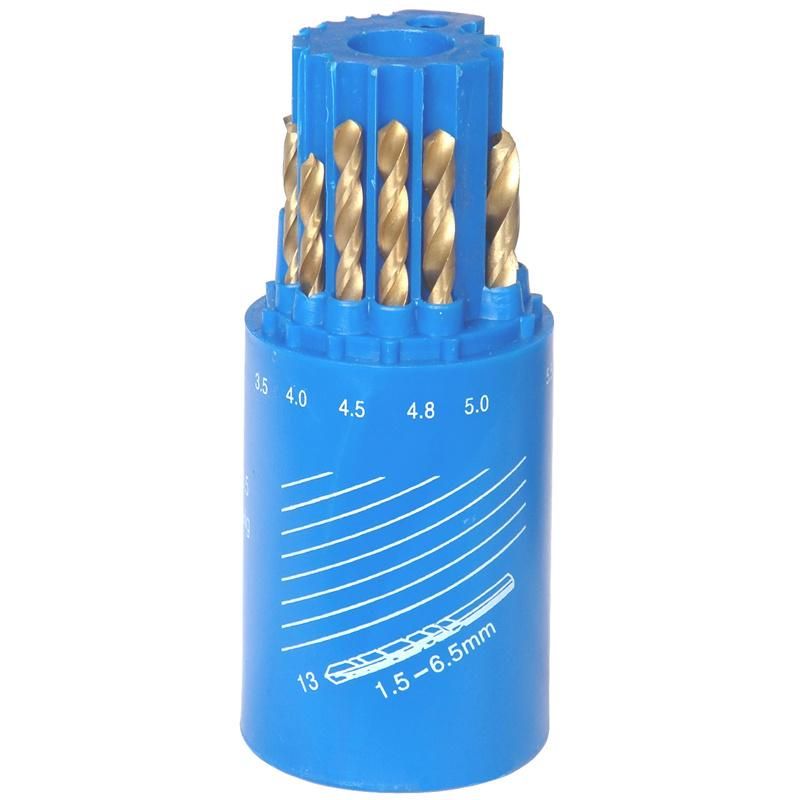 13 PCS Titanium Twist Drill Bit Set