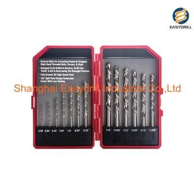 13PCS HSS Drills Left Hand Twist Drill Bit Set for Metal Drilling with Plastic Box (SED-LDBS13-1)