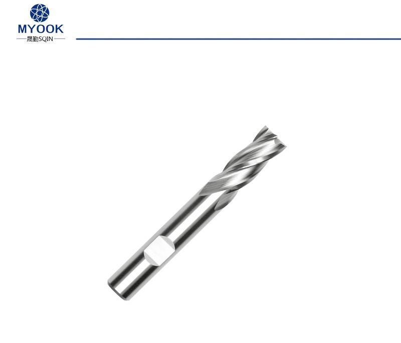 DIN844 4 Flutes HSS End Mill for Metal Stainless Steel Aluminium Milling