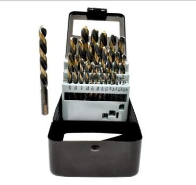 29PC Left Hand Industrial Black &amp; Gold Drill Bit Set 135 Degree Split Point