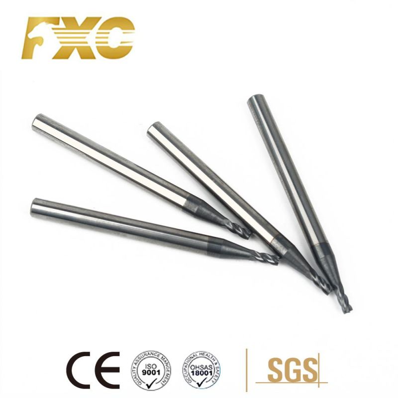 Solid Carbide Small Size 4 Flutes End Mill with Coating