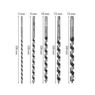 8 PCS 24&quot; Extra Long Wood Auger Drill Bit Set 8 Wood Drills U4