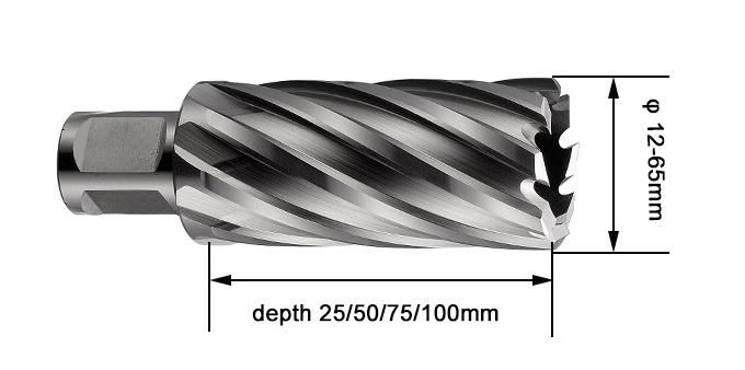 Weldon Shank HSS Annular Hole Cutter Core Drill Bit