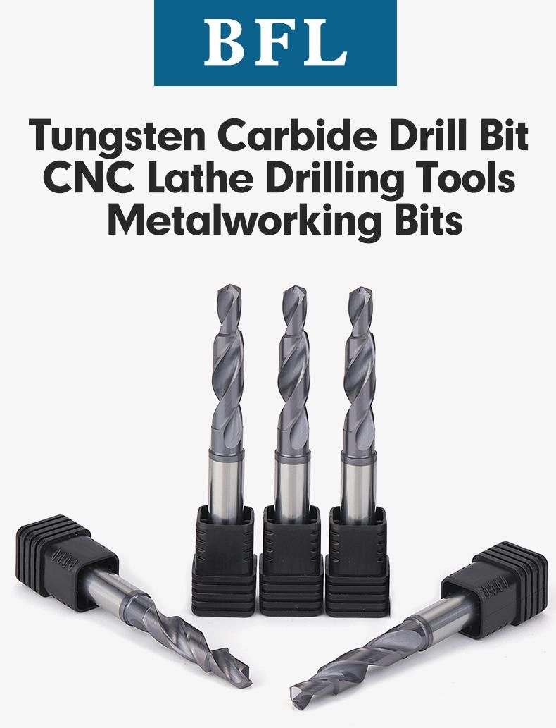 Bfl 2 Flute CNC Tungsten Carbide Step Drill Bits for Hardened Steel