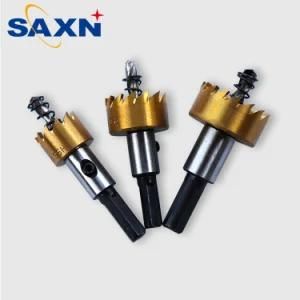 Saxn HSS Gold Hole Saw for Drilling Metal Made in China