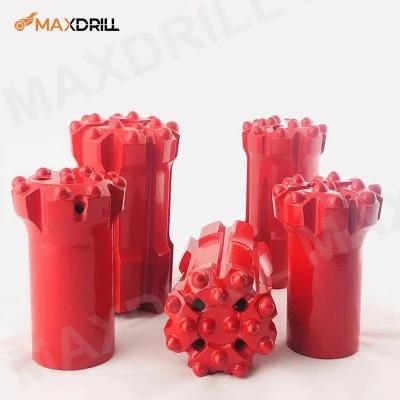 Maxdrill Rock Drilling Tools T45 89mm Drilling Button Bit, Retrac Body, Drop Center