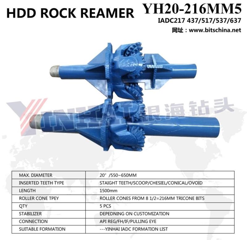 20 Inch 216mm TCI Rock Opener for Trenchless Directional Drilling