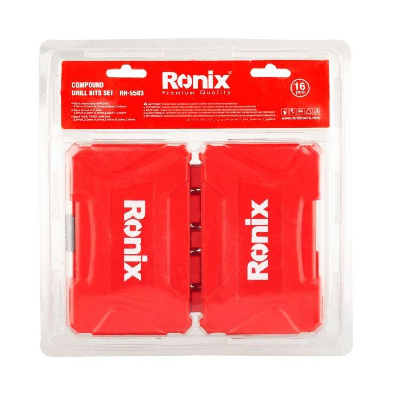 Ronix Model Rh-5583 High Quality Portable Wood Metal Drill Bit Set