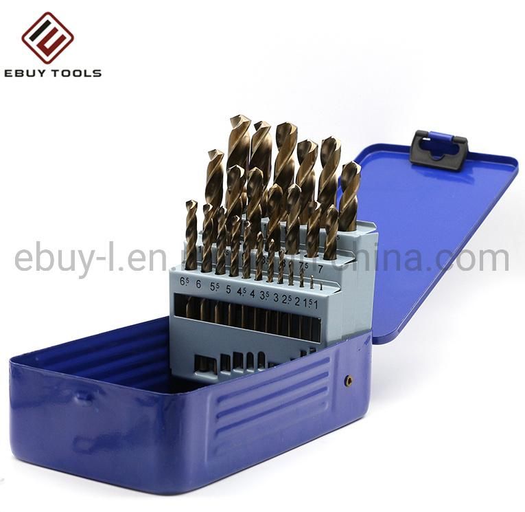 HSS Drill Bit with Standard Length Titanium Coated for Cutting Into Wood or Metal Thin Plate or Hollow Section