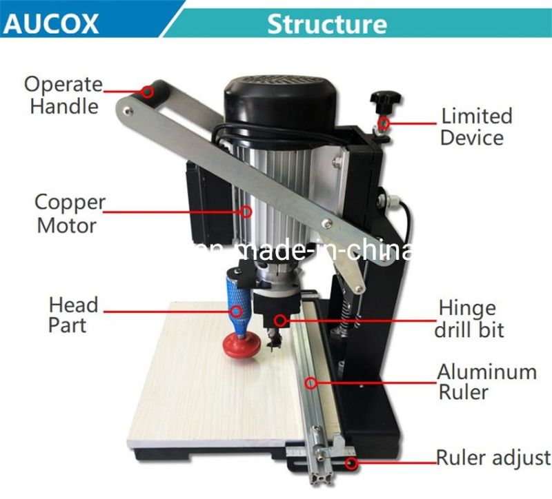 Wood Portable Hinge Drilling Machine Hole Punching Woodworking