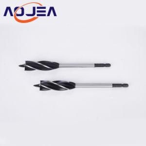 10-35mm Twist 4 Slot Hex Shank Auger Drill Bit for Drawer Door Lock