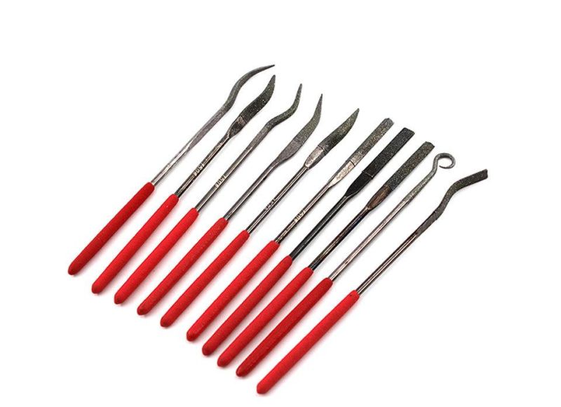 Z-Lion 10PCS Diamond Mini Needle File Handy Hardware Tools Set for Ceramic/Crafts/Wood Rasp Polishing Carving