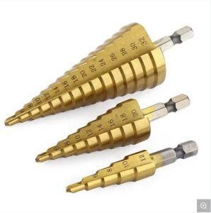 HSS Drill Bits Power Tools 3PCS Straight Flute Cone Step Drill Bit