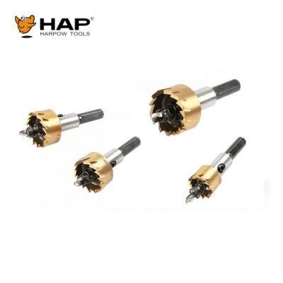 Titanium Coating HSS Hole Saw Core Drill Bit for Stainless Steel Metal Drilling