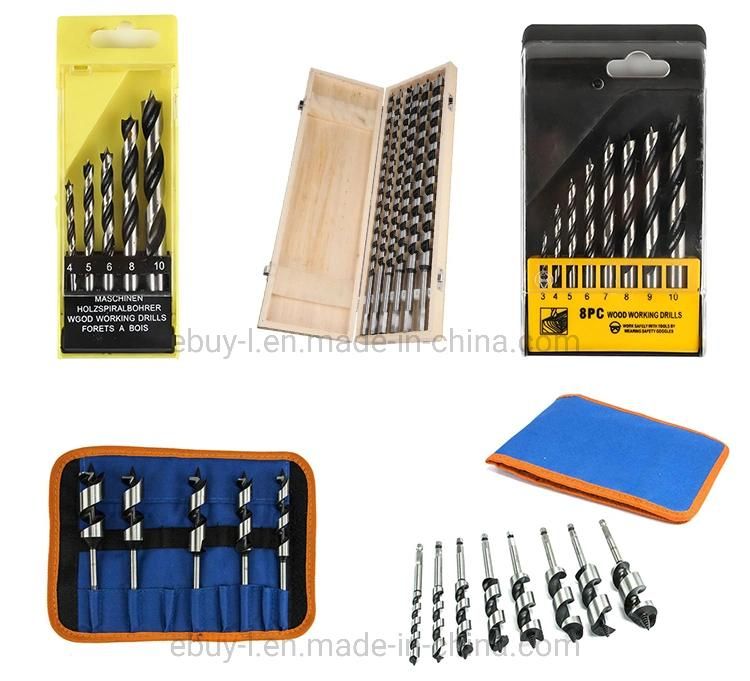 High Performance Hex Wood Auger Drill Bits for Use in Soft, Hard Wood, Chipboard and Plywood