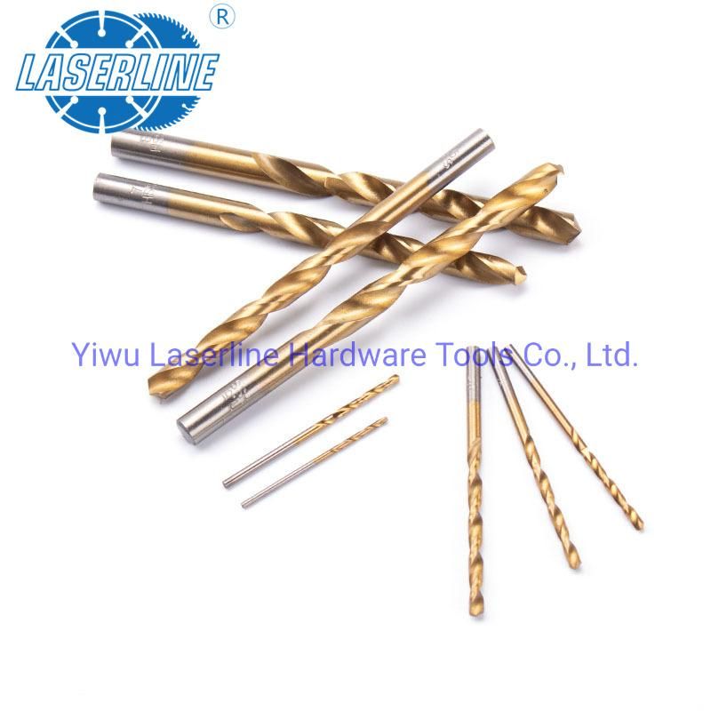 Hot Selling 1.0-13.0mm 25PCS HSS Titanium Coated Twist Drill Bit Set for Metal Wood Metal Case