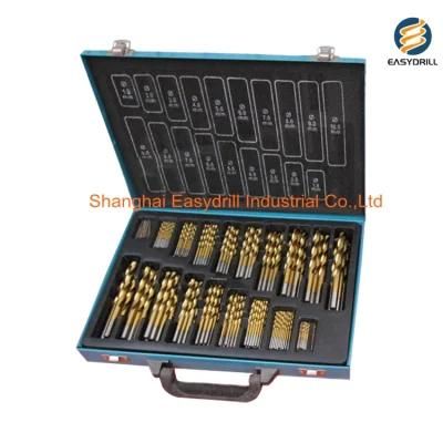 170 PC HSS Drills Set Metric Titanium HSS Twist Drill Bits Set for Metal Stainless Steel Aluminium Drilling in Metal Box (SED-DBS170)