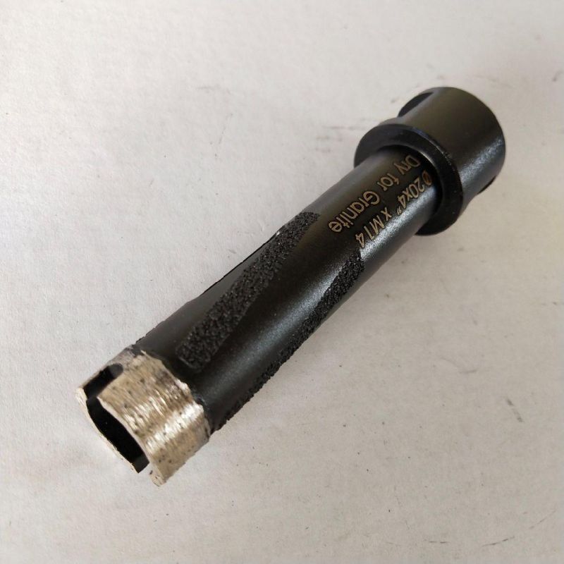 20mm Laser Welded Diamond Dry Continuous Core Drill Bits for Granite Marble Quartz