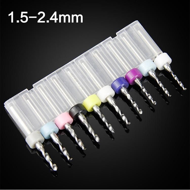 0.1 to 3.0mm Micro Mini Size Precision Twist Drill Bits for PCB Jewels