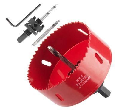 Bi-Metal HSS 4 Inch Hole Saw Blade with Positive Rake Teeth for Cutting Soft Metal