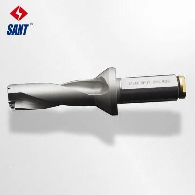 CNC Indexable Drilling Tools U Drill Model Ud20. Sp11.340. W32 From Zhuzhou Sant with Carbide Insert Spgt110408 or Spmg110408