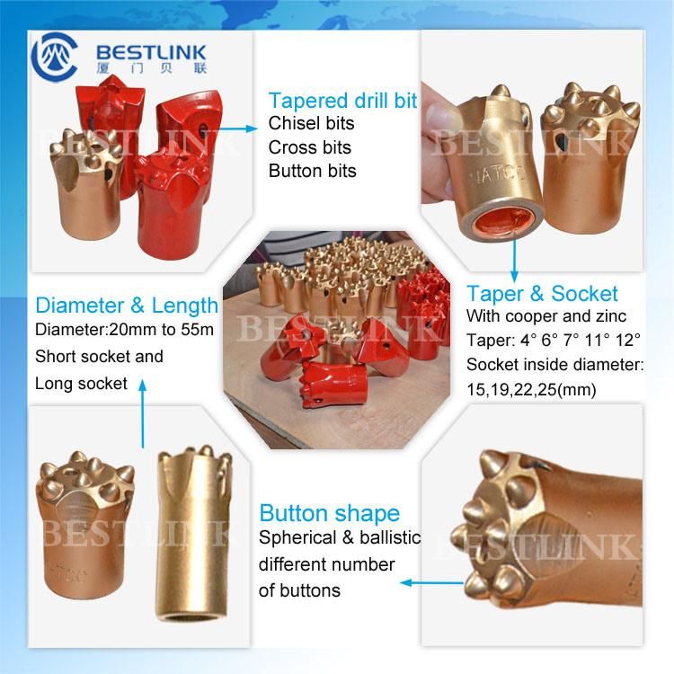 36mm Marble Quarry Taper Chisel Drill Bit