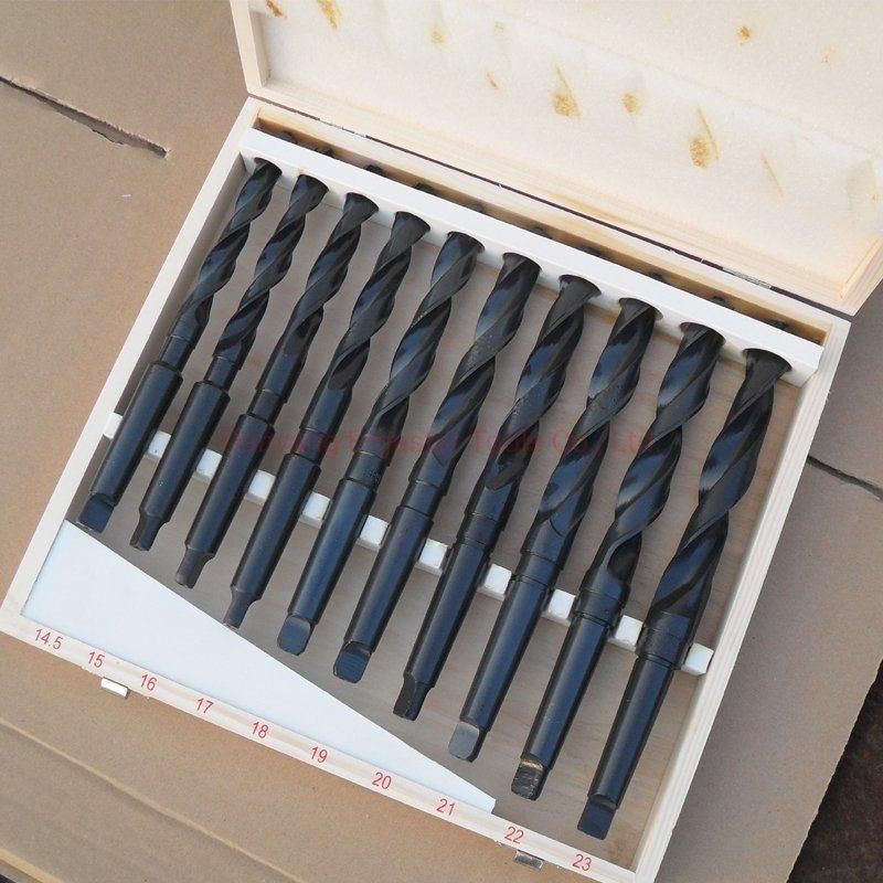 DIN345 HSS Black Oxide Morse Taper Shank Twist Drill Bit Set