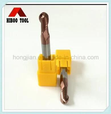 China Carbide Ball Nose End Mills with Copper Coating