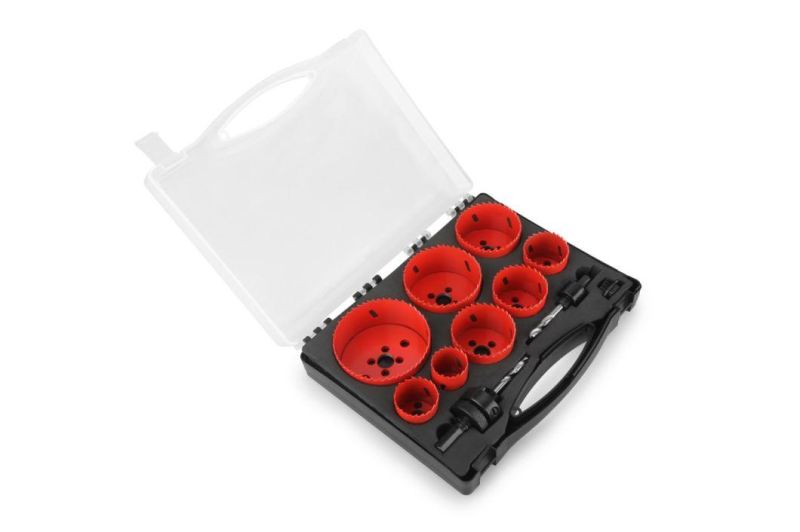 Durable High Speed Steel (HSS) Bi-Metal Hole Saw Kit with Case Fast Cut Clean, Smooth and Precise Holes