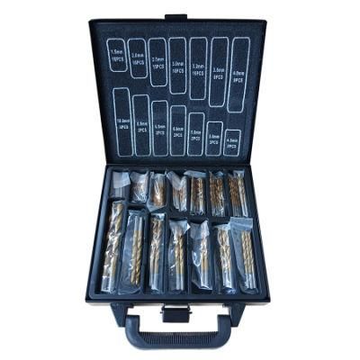 99PCS HSS Tin Straight Twist Drill Bits 1.5-10.0mm Set Kit