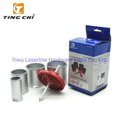 6PCS Tungsten Carbide Grit Coated Tile Hole Saw Drill