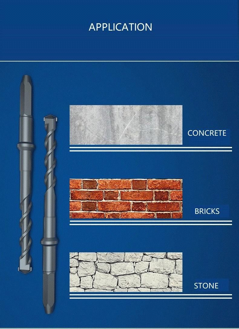 High Quality 40cr Long Hex Shank Hammer Drill Bits with Straight Tip (SED-LH)