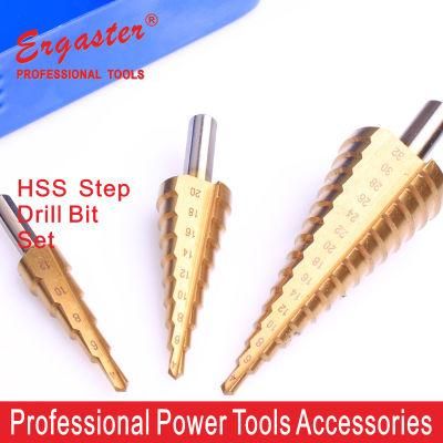 HSS 4-12mm Spiral Grooved Step Drill Bit Titanium Coated