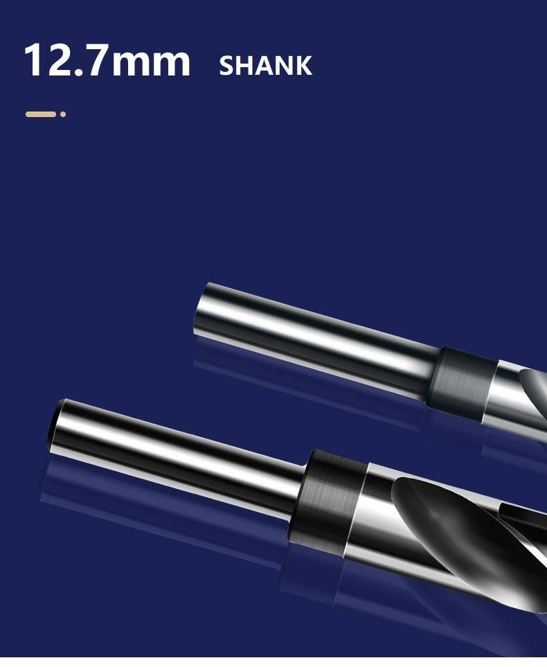 Black Finish Milled DIN345 HSS Twist Drill Bit HSS Morse Taper Shank HSS Twist Drills for Metal Drilling (SED-HTMB)