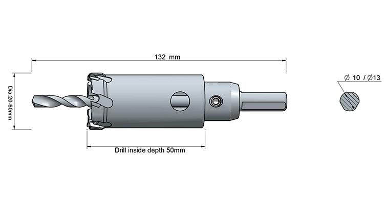 Chinese Factory 50mm Thick Metal Tct Hole Saw