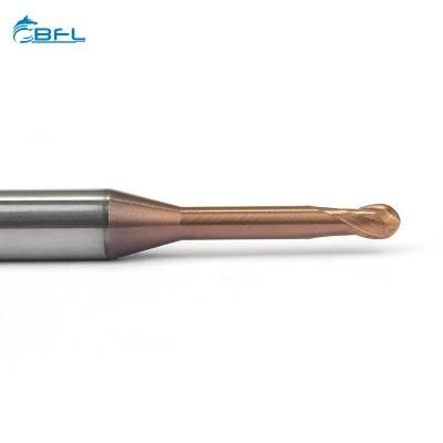 Bfl Tungsten Carbide 2 Flute Short Flute Long Neck End Mill 2 Flute Long Neck Ballnose Endmill