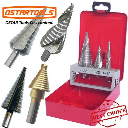 3PCS HSS Step Drills Set