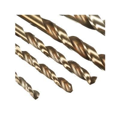 5PCS Fully Ground HSS M35 Cobalt Twist Drill Bit Set for Drilling Metal, Stainless Steel