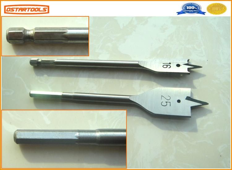 Tri-Point Spade Wood Drill Bits for Chipboard Smooth