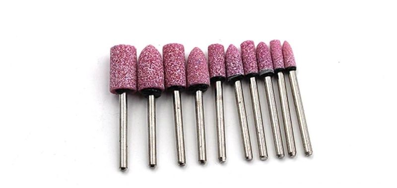 Z-Lion 100PC Mini Flint Ceramic Stone Corundum Polishing Rotary Tool Abrasive Grinding Head