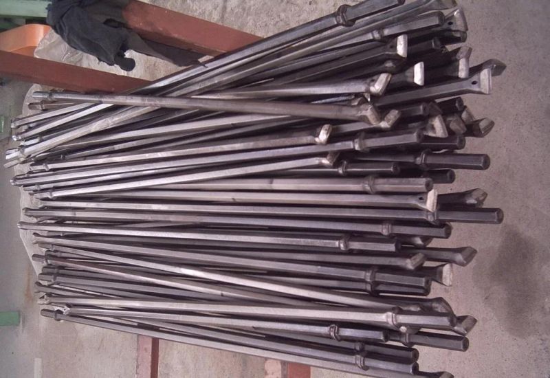 Integral Drill Steel H22 H19*108mm Chisel Bit and Cross Bit Integral Drill Rod for Jack Hammer
