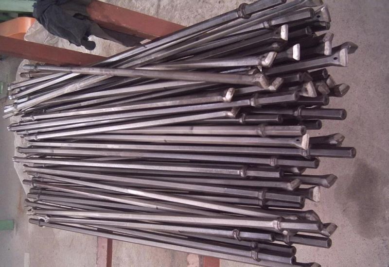 Integral Drill Steel H22 H19*108mm Chisel Bit and Cross Bit Integral Drill Rod for Jack Hammer
